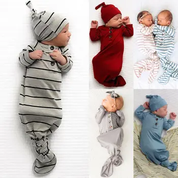 0-12M Jaundzimušā bērna Baby Meitenes Zēni guļammaisi, Sega, Swaddle Wrap Kleita 2GAB Tērpiem Komplekts