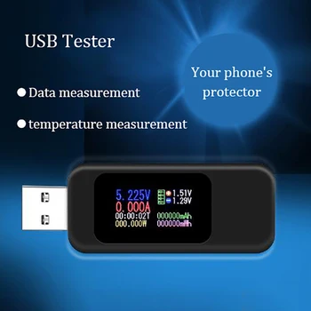 10 1 Digitālā Dispay 4-30V DC USB Testeris Strāvas Spriegumu Lādētāja Indikators Power Bank Akumulatora Kapacitāte Volt Metrs Detektors