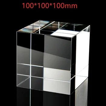 100*100*100mm Četri-sided kristāla cube mākslīgo kristālu radošo varavīksnes bērniem foto pārdošanai