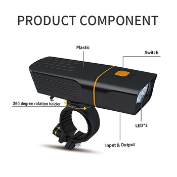 1000lm Bike Velosipēdu Gaismas Un Astes Gaismas USB Uzlādējams LED MTB Cikla Priekšējo Aizmugurējo Lukturu Lampas Lukturīti, Velosipēdu Piederumi
