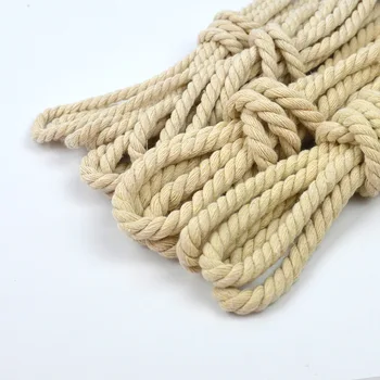 10meters/daudz Savīti mīksta kokvilnas aukla, dabisku krāsu kārtu virvi DIY roku darbs apģērba mājas dekorēšanas piederumi laivas