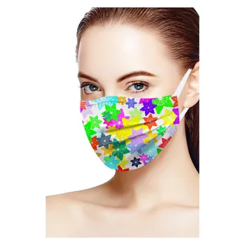 10pcs Modes Iespiesti Vienreizējās lietošanas Sejas Maska Pieaugušajiem 3 Slāni Ne-kokvilnas Mutes Maskas, Elpojošs masque маска mascarilla маски