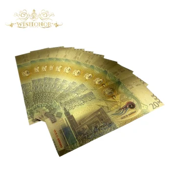 10pcs/daudz Jauku Krāsu Kuveita Banknošu 20 Dinar Banknošu 24K Zeltu Suvenīru banknošu kolekcija