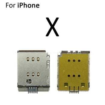 10pcs/daudz Sim Kartes ligzda Ligzda Slots Adapteris Savienotājs Lasītājs Flex Kabelis Priekš iPhone X XR XS 11 Pro Max Konteinera Īpašnieks Daļas