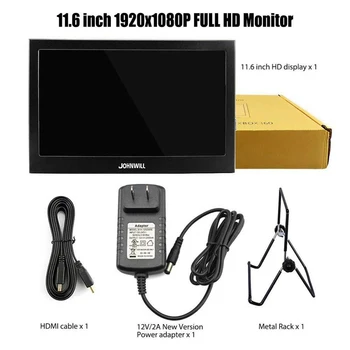 11.6 collu spēļu klēpjdators HD monitors ar HDMI DC VGA interfeiss, piemērots PS3/PS4/PC/Aveņu Pi/Mobile/Mac/