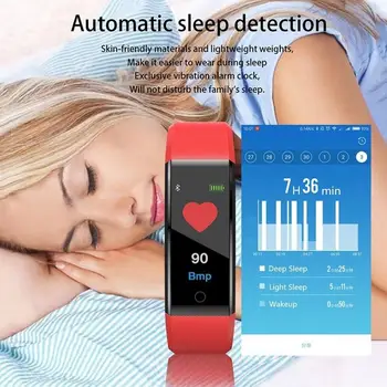 115 Plus Bluetooth Aproce Sirds ritma Monitors asinsspiediens Smart Joslā Aproce Fitnesa Tracker Smartband Android, IOS