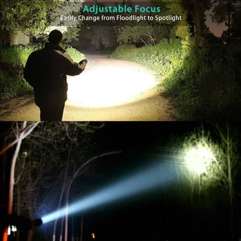 12000LM LED Taktiskais Kabatas Lukturīti, Super Spilgti Magnētisko Lāpu ar Cob Sidelight Ūdensizturīgs Zoomable 4 Režīmi Āra