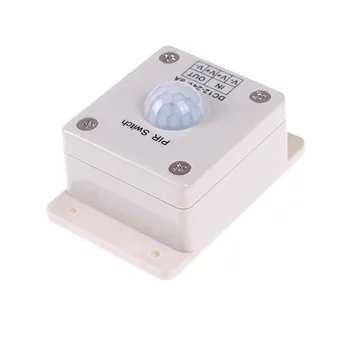 12V 24V Mini PIR Kustības Sensoru Detektoru Slēdzis LED Lentes Ruban Gaismas Lente SMD 5050 3528 Infrasarkano Detektoru 6A 12 Voltu 24Volt