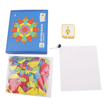 155pcs Koka Jigsaw Puzzle Board Uzstādīt Krāsains Bērnu Montessori Izglītības Rotaļlietas Bērniem Mācību Jaunattīstības Rotaļlietas Bērniem