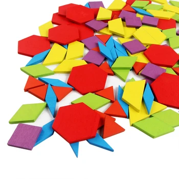 155pcs/set Krāsains Koka Puzli Bērnu Montessori Izglītības Rotaļlietas, prāta Rotaļa Bērniem Mācību Jaunattīstības Rotaļlietas