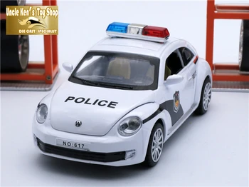 15Cm Garums VW Beetle Lējumiem Auto, 1:32 Mēroga Sakausējuma Modeli, Metāla Policijas Rotaļlietu Kā Dāvanu Bērniem Ar Pull Atpakaļ Funkcija/Gaismas/Skaņas