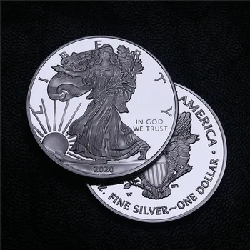 1987-2020 1 oz, Amerikas Sudraba Ērglis Monētas Sudraba Statuja Sudraba Monētas, Sudraba Josla Nav Magnētisko Kopija