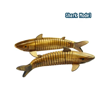 1GB 33CM Koka Haizivs Modeli, Dzīvnieku Figūriņas Simulācijas Šūpoles Apdare Retro Home Decoration Accessories zivju modelis rotaļlietas