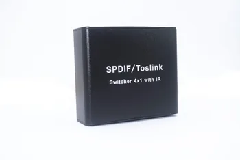 1gb 4x1 Sadalītāja Komutatoru Extender Full HD Digitālā Optiskā Audio Slēdzis SPDIF/TOSLINK Optiskā Audio