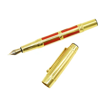 1gb Luksusa kvalitātes 1168 Zelta Uzņēmējdarbības birojs Fountain Pen Jaunu Biznesa High-end 0.5 mm Nib Tintes Pildspalvu Dāvanu Pildspalvas