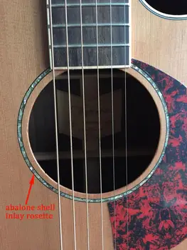 1x Ģitāras Abalone Shell PAUA Rozete soundhole Kastīšu Maker Par Ģitāra havajiešu ģitāra, Bass 110mm/5mm Luthier DIY