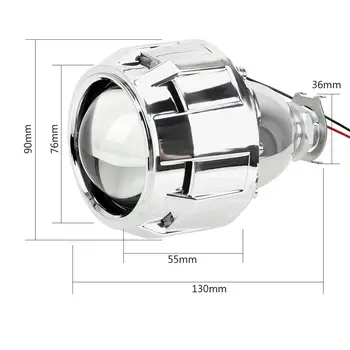 2.5 Collas Ksenona HID Projektora Objektīvs Universālā Sudraba Melna Apvalka H1 Xenon, LED Spuldze H4, H7, Motociklu, Auto Lukturu Piederumi