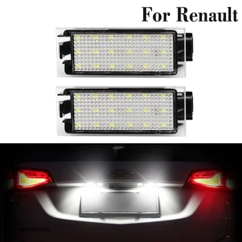 2 Gab LED Licences Numura zīmes Apgaismojuma Lukturiem Montāža Renault Megane Twingo Master 2 3 KP Kadjar Trafic 3 Espace Auto Luces