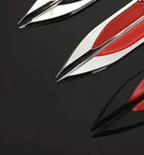 20 Pāriem 3D Hromēts Melnā Sarkanās Emblēmas Nozīmīti Decal Uzlīmes, Logo Spārnu Sānu Metāla Golf MK4 MK5 MK6 Golf GTI 5 6 7
