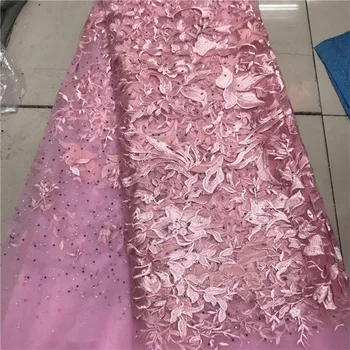 2018 Violeta āfrikas mežģīņu audumi kāzu balta royal zelta, rozā franču mežģīņu auduma ar akmeņiem jaunāko tilla mežģīņu auduma