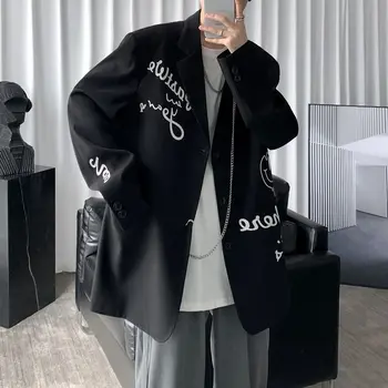 2020 korejiešu Stila Vīriešu Zaudēt Iespiesti Uzvalka Žaketes Ikdienas Žakete Moderns Mēteļi Augstas Kvalitātes Rietumu Apģērbu Mode Virsdrēbes