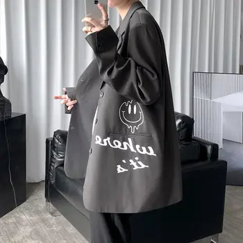 2020 korejiešu Stila Vīriešu Zaudēt Iespiesti Uzvalka Žaketes Ikdienas Žakete Moderns Mēteļi Augstas Kvalitātes Rietumu Apģērbu Mode Virsdrēbes