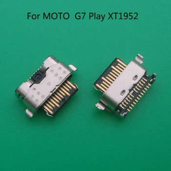 20PCS/Daudz Par Motorola MOTO G6 G7 Plus Spēlēt XT1952 / G7 Jauda XT1955 USB Charging Dock Savienotājs Uzlādes Ostas Jack Spraudņa Ligzda