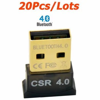 20Pcs/Partijas Mini USB Bluetooth 4.0 Adapteris USA 4.0 Duālais Režīms, Bezvadu USB Bluetooth Adapteri Windows 7/ 8/ 10