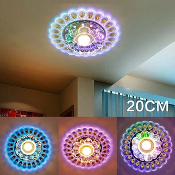 20cm Crystal LED Gaismas Apgaismojums Dzīvojamā Istabā Pāvs Griestu Lustras, Lampas Celling Lampas Husehold Gaismas Piegāde