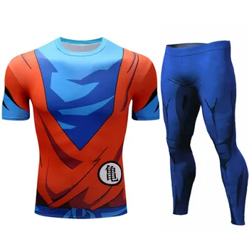 27 Krāsas Cilvēks Kompresijas Apģērbu, Anime T-krekli, Kostīmu Vegeta Son Goku Streetwear Fitnesa Zeķes Šorti Sportwear S-3XL
