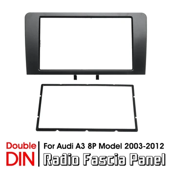 2Din Auto Radio Fascijas Panelis Stereo Adapteris, Rāmis, Vāks Melns, Audi A3 8P 2003-2012