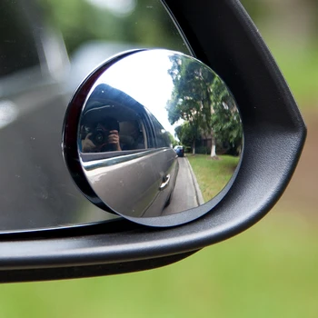 2gab/daudz Jaunu 360 Grādu Auto Aizmugures Biew Blind Spot Spogulis Autostāvvieta Palīdzību Framless Platleņķa Apaļi Izliekta Lietus Ēnā