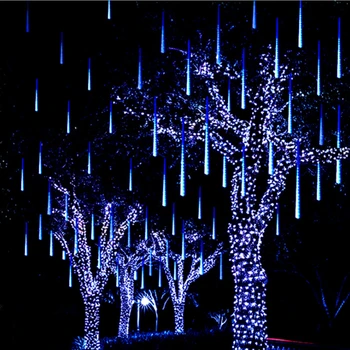 30cm/50cm Ūdensizturīgs Meteor Duša Lietus LED String Gaismas Ziemassvētku Pasaku Gaismas Vainags Āra Dekoratīvie Gaismas Mājas Dekoru