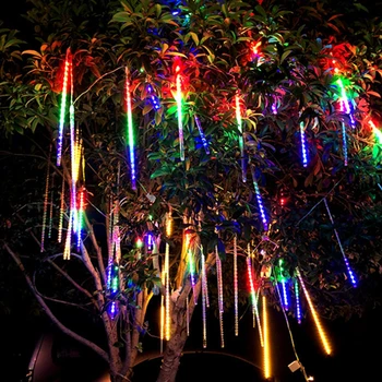 30cm/50cm Ūdensizturīgs Meteor Duša Lietus LED String Gaismas Ziemassvētku Pasaku Gaismas Vainags Āra Dekoratīvie Gaismas Mājas Dekoru