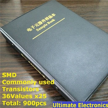 36 veidu x25 parasti izmanto SMD Tranzistors Sortimentu Komplekts Asorti Izlases Grāmata