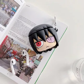 3D Japānas Anime Multfilmu NARUTO, Kakashi Sasuke sāpes Gaara bluetooth austiņu Silikona gadījumā airpods 1 2 Bezvadu lādēšanas vāciņu