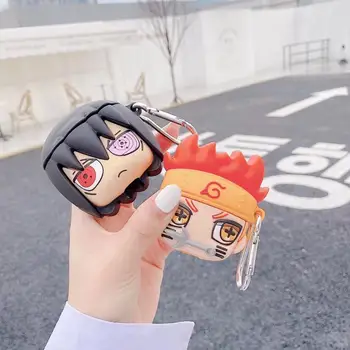 3D Japānas Anime Multfilmu NARUTO, Kakashi Sasuke sāpes Gaara bluetooth austiņu Silikona gadījumā airpods 1 2 Bezvadu lādēšanas vāciņu