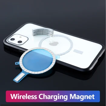 3Pcs Bezvadu Lādēšanas Magnēts Magsafe iPhone 12 Mini 11 Pro Max XS 8 XR Mobilo Tālruni Gadījumā, Spēcīgu Magnētisko Magsafe Aizmugurējo Vāciņu