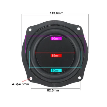 4 Collu 113mm Frame Radiatora Pasīvās Plāksnes Audio Basu Vibrācijas Diafragmas 1Pairs