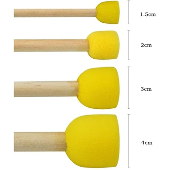 48-Gabals Kārta Sūklis, Birste, kas-Bērnu Krāsošanas Instrumenti, Sūklis, Krāsošana Stippler Set 4 Izmēri DIY Krāsošanas Instrumenti,