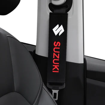 4gab/komplekts Auto Mīkstu Pagalvi Spilvenu Kakla Spilvens gadījumā un Auto drošības Jostu vāks Suzuki Swift SX4 Jimmy Samurai Vitara Alto