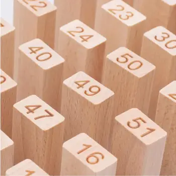 54Pcs Koka Celtniecības Bloki Rotaļlietas Līdzsvaru Domino Stacker Spēle Masīvkoka Tornis Montessori Izglītības Spēle Bērniem Dāvanas