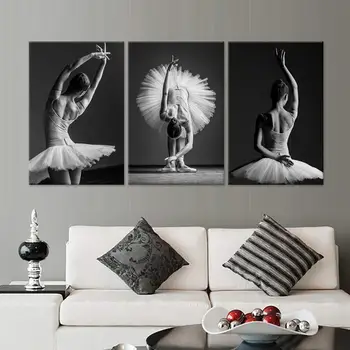 5D DIY Dimanta Krāsošanas 3 gabals, kas Baleta mākslas meitene Glezna Pilnu Kvadrātveida Urbt Izšuvumi Krustdūrienā Dejotāja, dāvanu, Mājas Dekoru