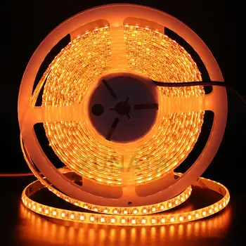 5M Orange LED Strip Gaismas DC12V Elastīgu LED Lentes 2835 5050 Ūdensdrošs Led Svītru Lentes 60leds/m 120Leds/m Dekorēšanai