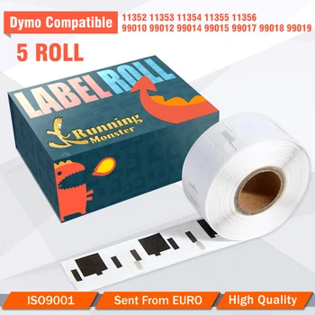 5Rolls Dymo Labelwriter 450 lw 400 400 Duo 400 Turbo etiķešu Printeri Label Maker Saderīgu etiķetes 11352 11354 99010 99012 99017