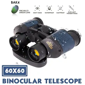 60x60 HD Tālummaiņas Optika Binokļi Teleskopu Ūdensizturīgs Skatīties Ekskursijas Militārās Armijas Āra Medību Tūrisma Ceļojumu Mačā