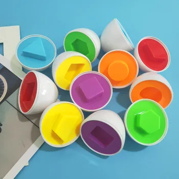 6Pcs/Komplekts Zīdainim (Matching Olas Izglītojošas Rotaļlietas Bērniem Krāsu, Formu Atpazīt Toddler Saprātīga Agrīnās Mācīšanās Puzzle Spēles