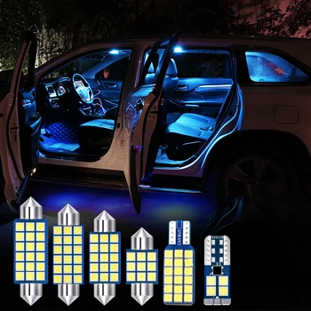 6pcs Auto LED Spuldzes Jeep Grand Cherokee WK2 2011- 2016 2017 2018 2019 2020 Dome galda Lampas Bagāžnieka Apgaismojuma Piederumi
