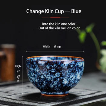 6pcs/set Ķīnas Keramikas kauss Mainīt krāsns tējas tase Mājās Tējas Tase Radošā keramikas kauss kausi tazas de ceramica creativas drinkware