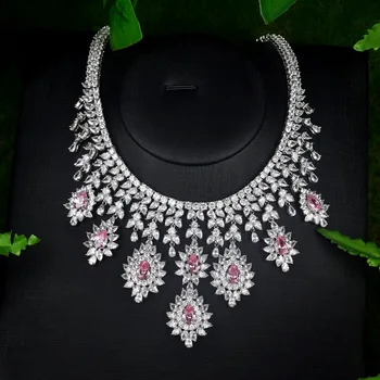 8 Izcili kristāla AAA CZ Karaliene Sieviešu Jewelrt Komplekti, Kāzu Modes Rotaslietas Kāzu Kaklarota Uzstādīt parure bijoux femmeS071